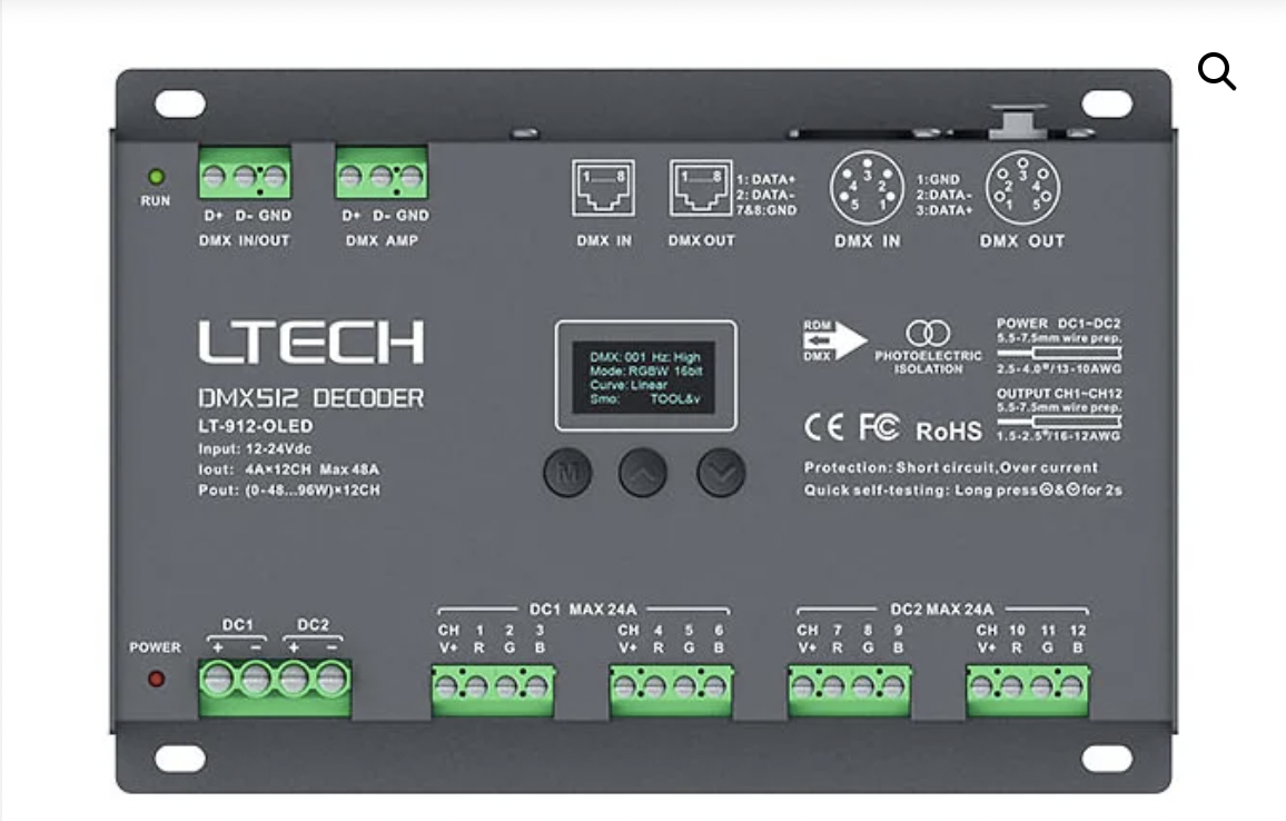 12CH DMX to PWM Decoder