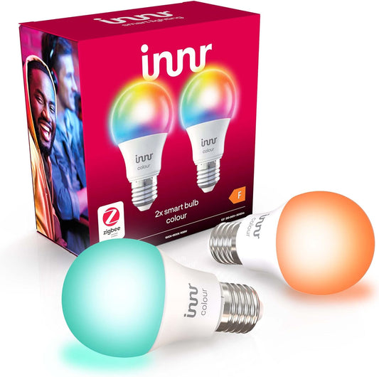 Innr Smart Light Bulb, E27 Colour, Zigbee - 2pk