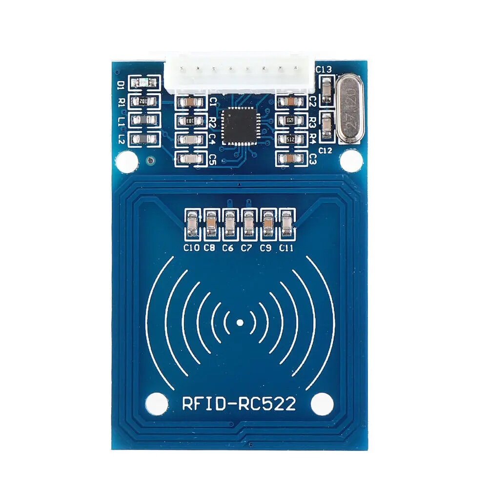 Blue RC-522 RFID Reader + 1m JST Cable + Mifare Tag + Card