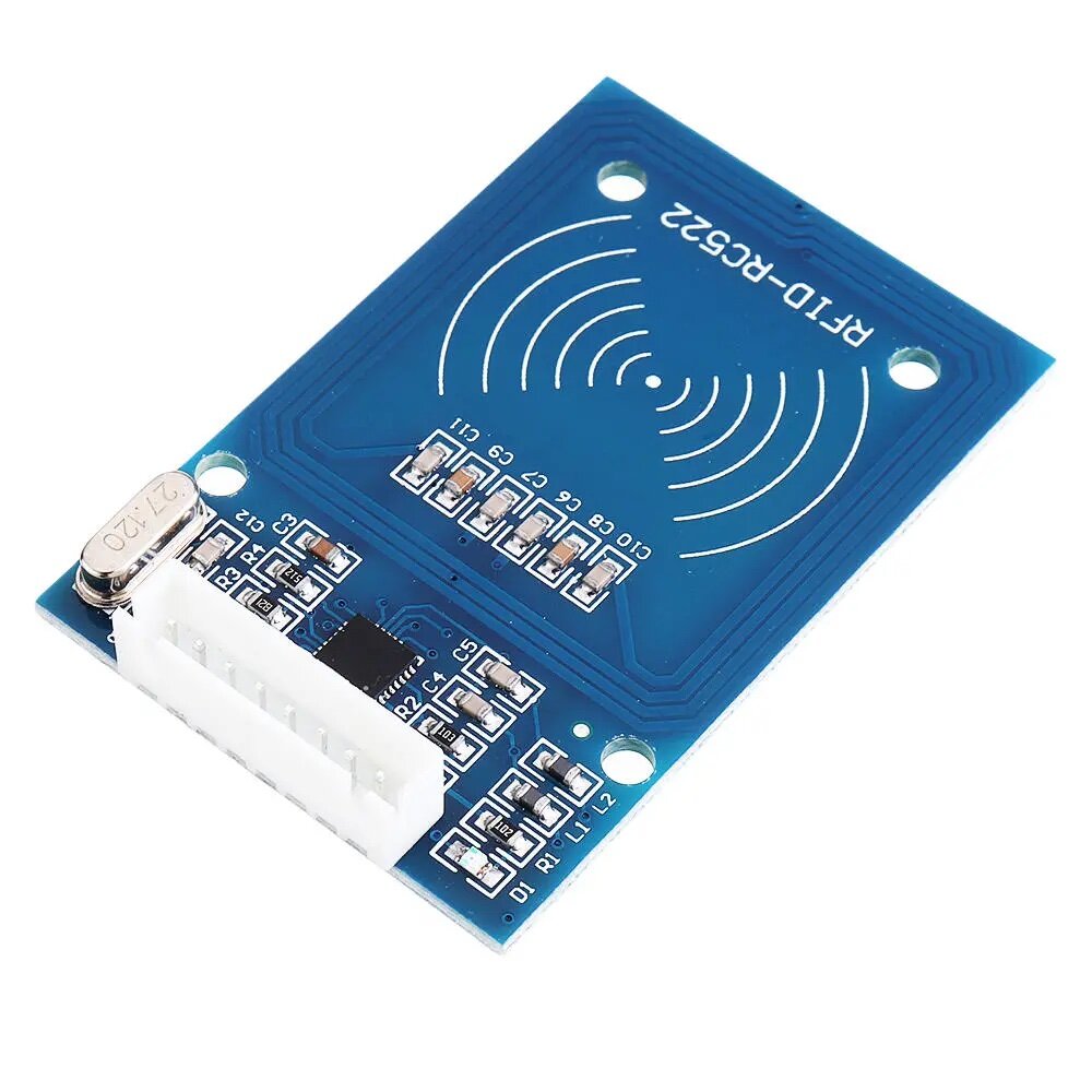 Blue RC-522 RFID Reader + 1m JST Cable + Mifare Tag + Card