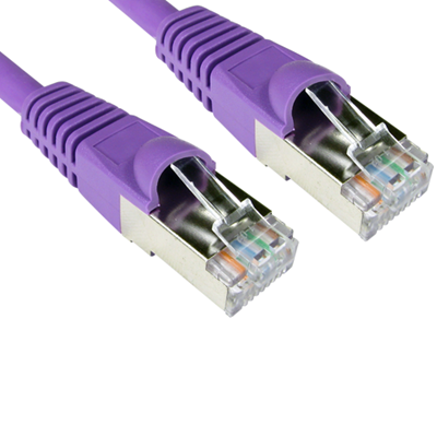 CAT6a Shielded Purple 1m Ethernet Patch Cable, Ten Pack